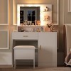 Vanity Desk, Makeup Vanity Desk with Mirror & Lights-3 Lighting Modes - 2 of 4