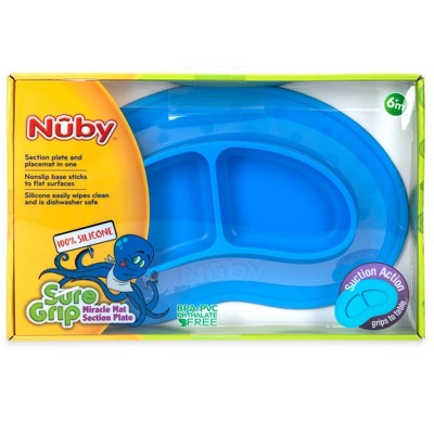 Nuby Sectioned Silicone Feeding Mat - Blue