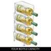 iDesign Stackable Holder for Water or Wine Bottles, Set of 4, Clear, Made in USA - 3 of 4