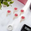 Unique Bargains Utility Heart Hook Heart with Hook 1.97"x1.18" 5 Pcs Red Heart with White Hook - 2 of 4