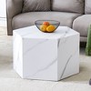 NicBex Modern Hexagonal Textured-Pattern Coffee Table,Minimalist Center Table for Living Room,Living Room Furniture - 2 of 4