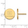 Black Bow Jewelry 10k Yellow Gold The Citadel Bulldogs NCAA Post Earrings - 2 of 3