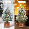 Clearance! 24" Pre-Lit Mini Artificial Christmas Tree, LED Lights, Snow Frosted Tips, Tabletop Decor - 4 of 4
