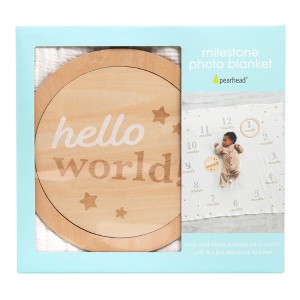 Pearhead Baby Milestone Blanket and Photo Prop Set - 2pk - 1 of 3