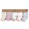 Touched by Nature Infant Girl Organic Cotton Socks, Soft Pink Dot Stripe - 2 of 4