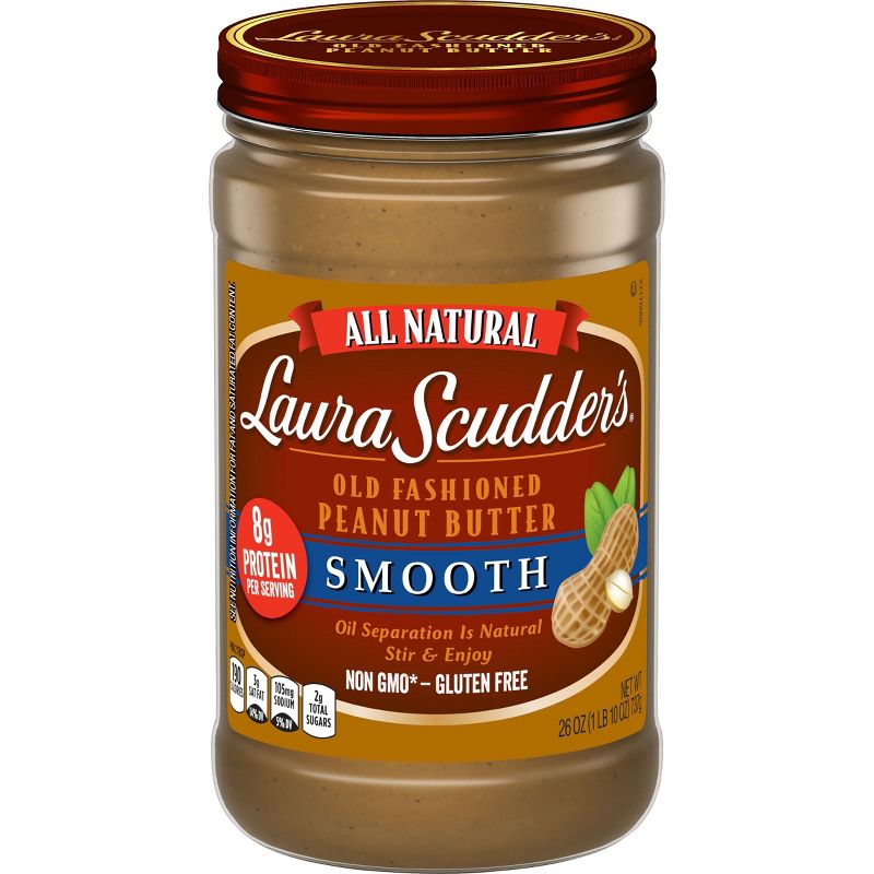 Laura Scudder Natural Creamy Peanut Butter - 26oz, 1 of 5