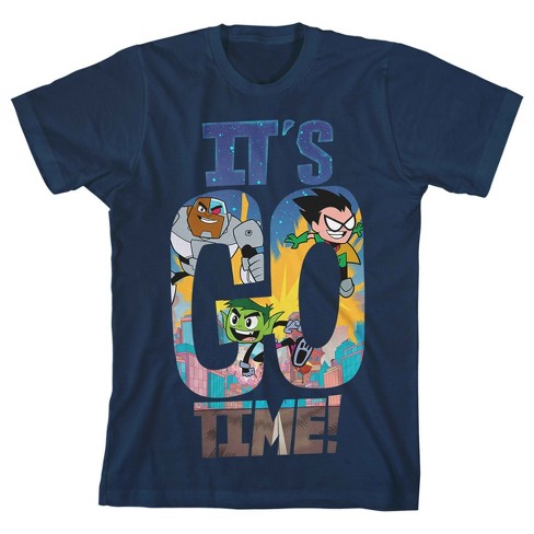 Teen Titans Go It's Go Time Boy's Navy T-shirt - image 1 of 1