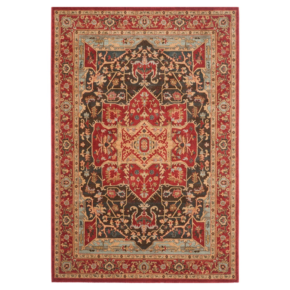 Hawly Area Rug - Red/Red (6'7inx9'2in) - Safavieh