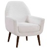 CAVINAS Boucle Accent Chair with Mid-Height Back and Round Legs,Mid-Century Upholstered Living Room Chairs,Reading Chairs for Living Room - 2 of 4