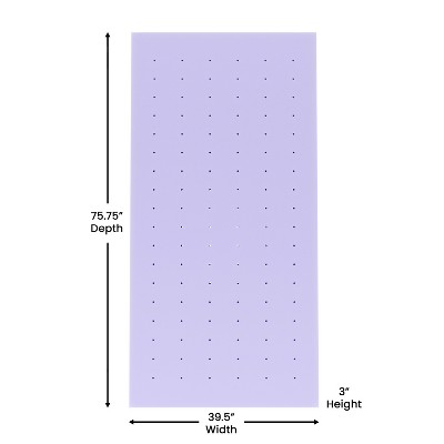 Twin XL Lavender Infused Memory Foam Mattress Topper