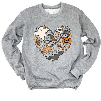 Simply Sage Market Women's Graphic Sweatshirt Halloween Heart