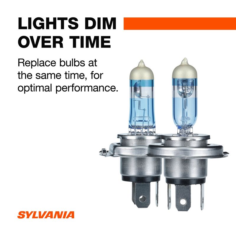 SYLVANIA - 9003 SilverStar Ultra - High Performance Halogen Headlight Bulb, High Beam, Low Beam and Fog Replacement Bulb (Contains 2 Bulbs), 2 of 8
