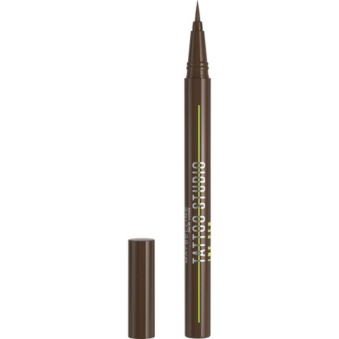 Maybelline Tattoo Studio Ink Pen Waterproof Liquid Eyeliner - Brown - 0.03  Fl Oz : Target