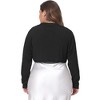 Agnes Orinda Women's Plus Size Long Sleeve Cropped Open Front Cardigans - 4 of 4