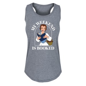Women's - Disney Princess - Belle My Weekend Is Booked Graphic Racerback Tank - 1 of 4