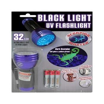 Scorpion 32 LED Black/Purple LED UV Flashlight AAA Battery