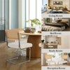Set of 4 Kylie 20.5" Wider Tufted Seat Upholstered Fabric Chairs with Chrome Legs And Mesh Backrest Cane Rattan Dining Chairs - Maison Boucle - 4 of 4