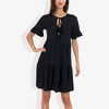 Anna-Kaci Women's Ruffle Sleeve Tiered Dress With Button And Tassel Detail for Casual Looks - 3 of 4