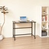 GlasFlength Folding Tables Space Saving Foldable Desk Compact Simple Design for Modern Home Offices Bedroom, Black, 39.37"*16.69"*29.53" - 2 of 4