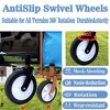 Collapsible Foldable Wagon,  225LBS Capacity Beach Wagon With Strapping System, All-Terrain Utility Wagon Grocery Cart - 4 of 4