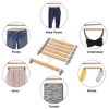 SONGMICS 12 Pack Wooden Pants Hangers Skirt Hangers with Clips 360¡ã Swivel Hook for Pants Skirts Natural - 3 of 4