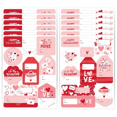 Printables - Valentine Bubble Heart Sticker Sheet