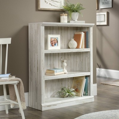 Adjustable Oak and White 3-Shelf Bookcase