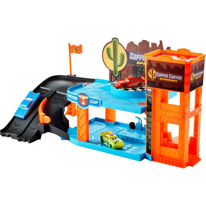 Disney and Pixar Cars Glow Racers Copper Canyon Glowing Garage Playset, 1 of 5