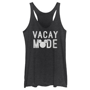 Women's Mickey & Friends Distressed Vacay Mode Racerback Tank Top - 1 of 4