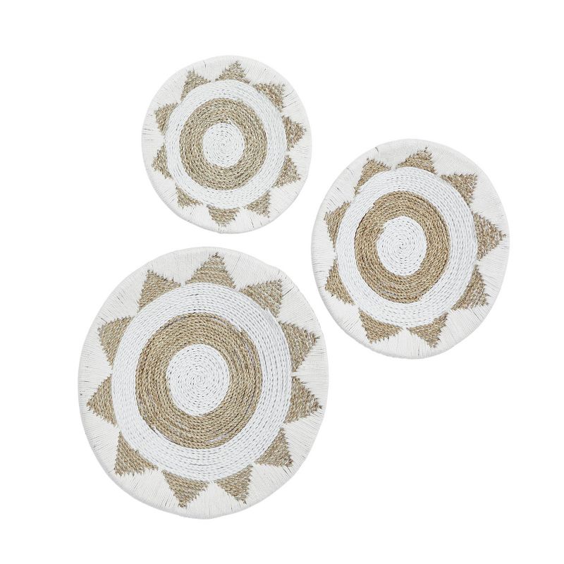 Set of 3 Cotton Plate Handmade Woven Wall Decors - Olivia & May, 5 of 8
