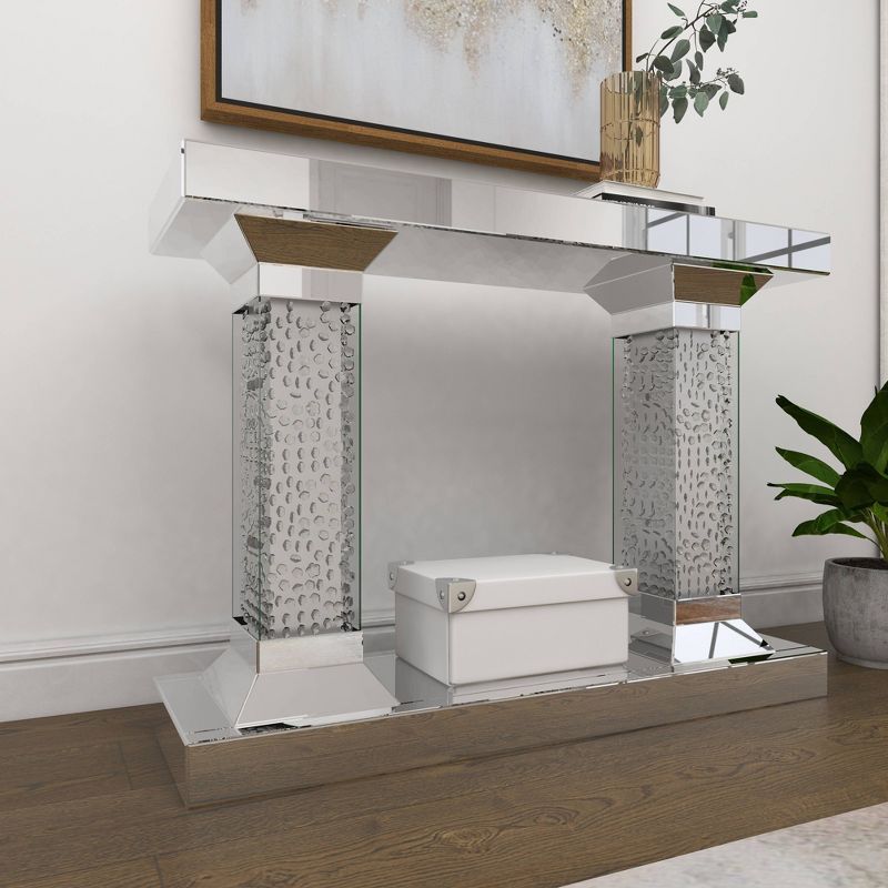 Glam Wood Console Table Clear - Olivia &#38; May, 5 of 15