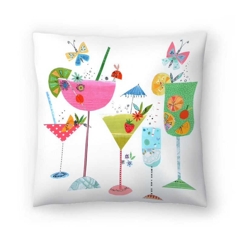 Americanflat Kids Summer Cocktails By Liz And Kate Pope Throw Pillow, 1 of 6