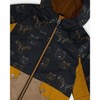 Deux par Deux Boy 3-In-1 Mid-Season Outerwear Set with Colorblock Jacket Beige Animals on Black Background - 4 of 4