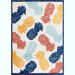Unique Loom    Belize Outdoor Turneffe Area Rug - 1 of 4