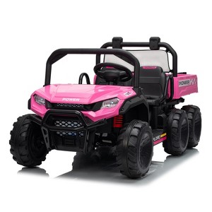 24V 4WD Electric Dump Truck for Kids, 2-Seater Ride-on Toy with Parent Remote Control - 1 of 4