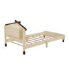 Wood Bed Frame With House-Shaped Headboard Motion Activated Night Lights 300LBS Max Load Easy Assembly Platform Bed - 4 of 4