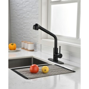 Single-Handle Kitchen Faucet with Pull-Down Sprayer and Pull-Out Option - 1 of 4