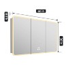 HBEZON LED Medicine Cabinet with Lights and Mirrors, Recess/Wall Mount Bathroom Cabinet, 3 Mode Lights, Dimmable, Anti-Fog, Silver - 4 of 4