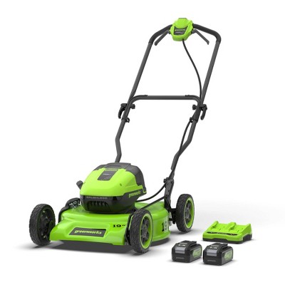 Greenworks Powerall 2x24V 19" Brushless Push Mower with (2) 4.0Ah Batteries and Charger