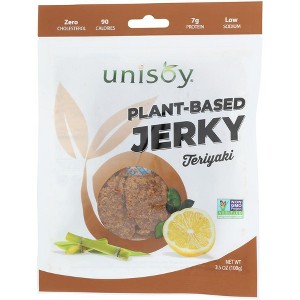 Unisoy Vegan Jerky Teriyaki - Case of 12 - 3.5 oz - 1 of 3