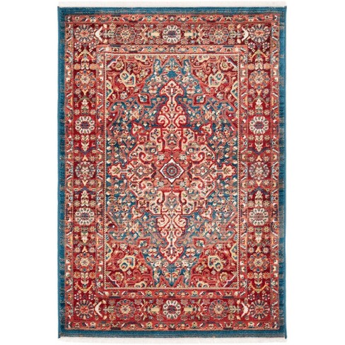 Safavieh Kashan Collection KSN306M Blue / Red Rug - 2' 6 x 8