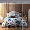Bebejan Flowers in the Mist 100% Cotton 5 Piece Reversible Comforter Set - 4 of 4
