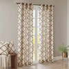DSVIMOY Curtain Panels, Fretwork Print Grommet Top Window Curtain Panel for Living Room, Bedroom, Khaki&Black, 108"*50"*0.13" - 2 of 4