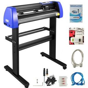 VEVOR Vinyl Cutter, 28" Vinyl Cutter Machine with 20 Blades, Maximum Paper Feed 720mm Vinyl Plotter Cutter Machine with Sturdy Floor Stand ,Black - 1 of 4