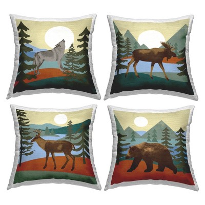 Stupell Industries Rustic Woodland Wildlife Silhouette, 18 x 18