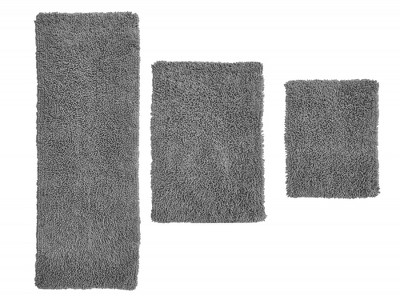 Fantasia Bath Rug Collection Cotton Shaggy Pattern Tufted Set of 3 Bath Rug Set - Home Weavers