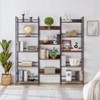 Lycvki Rustic Brown Industrial Wooden Wide 5-shelf Bookshelves - 4 of 4