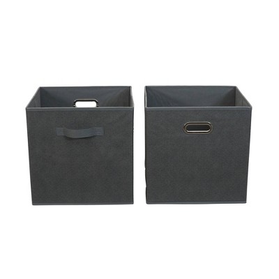 New - Household Essentials 2pc 12 x 13 Fabric Storage Bin Set Navy