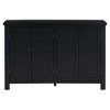 4-Door Storage Sideboard with Adjustable Shelves Pinewood Legs, Buffet Cabinet, CENGHU Entryway Table, Sofa Table for Living Room, Study - 2 of 4