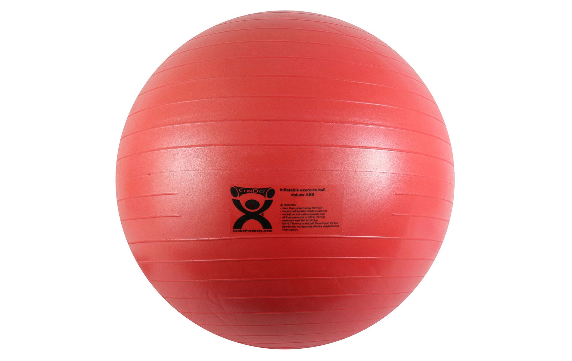 CanDo Inflatable Exercise Ball - ABS Extra Thick - Red - 42" (105 cm)